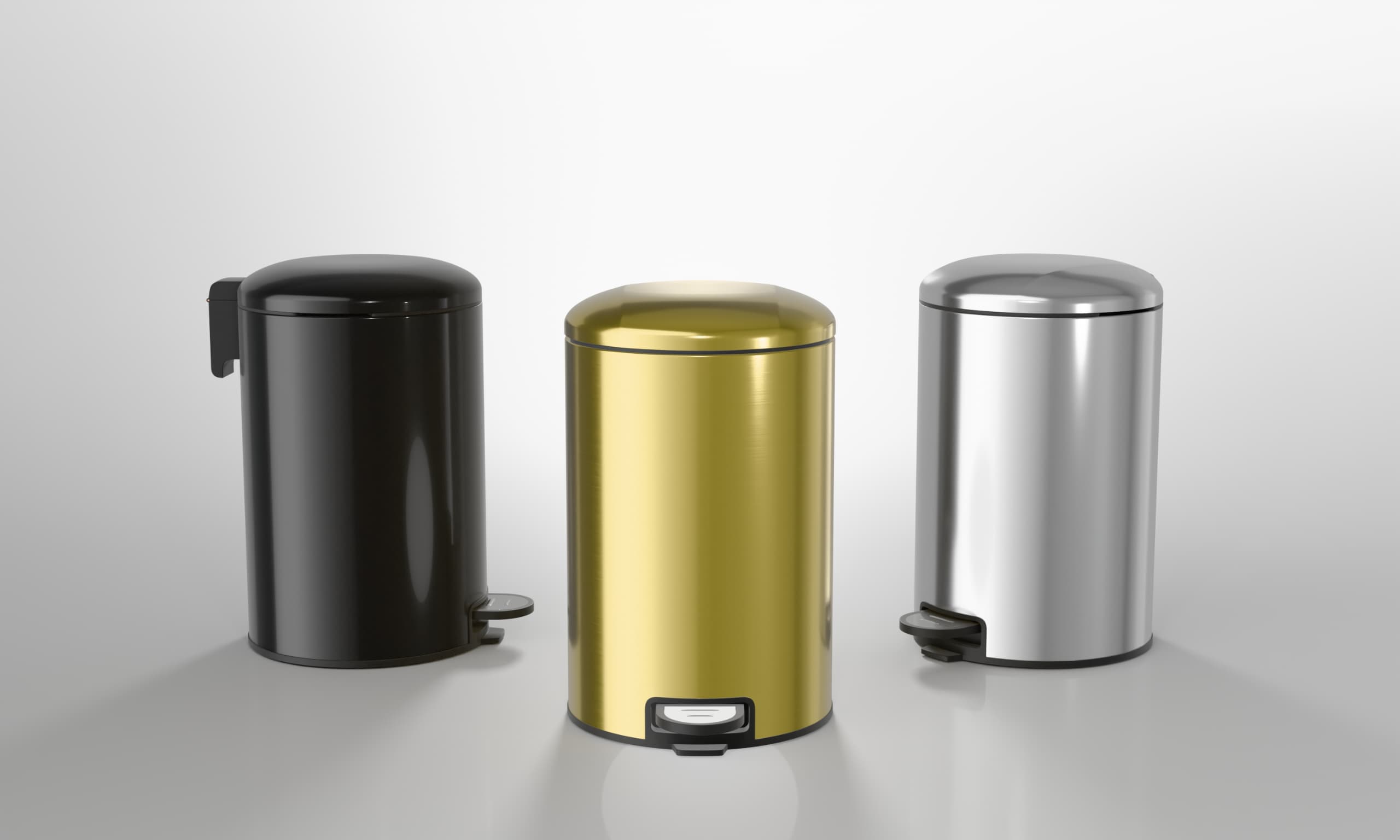 Poubelle inox à pédale 