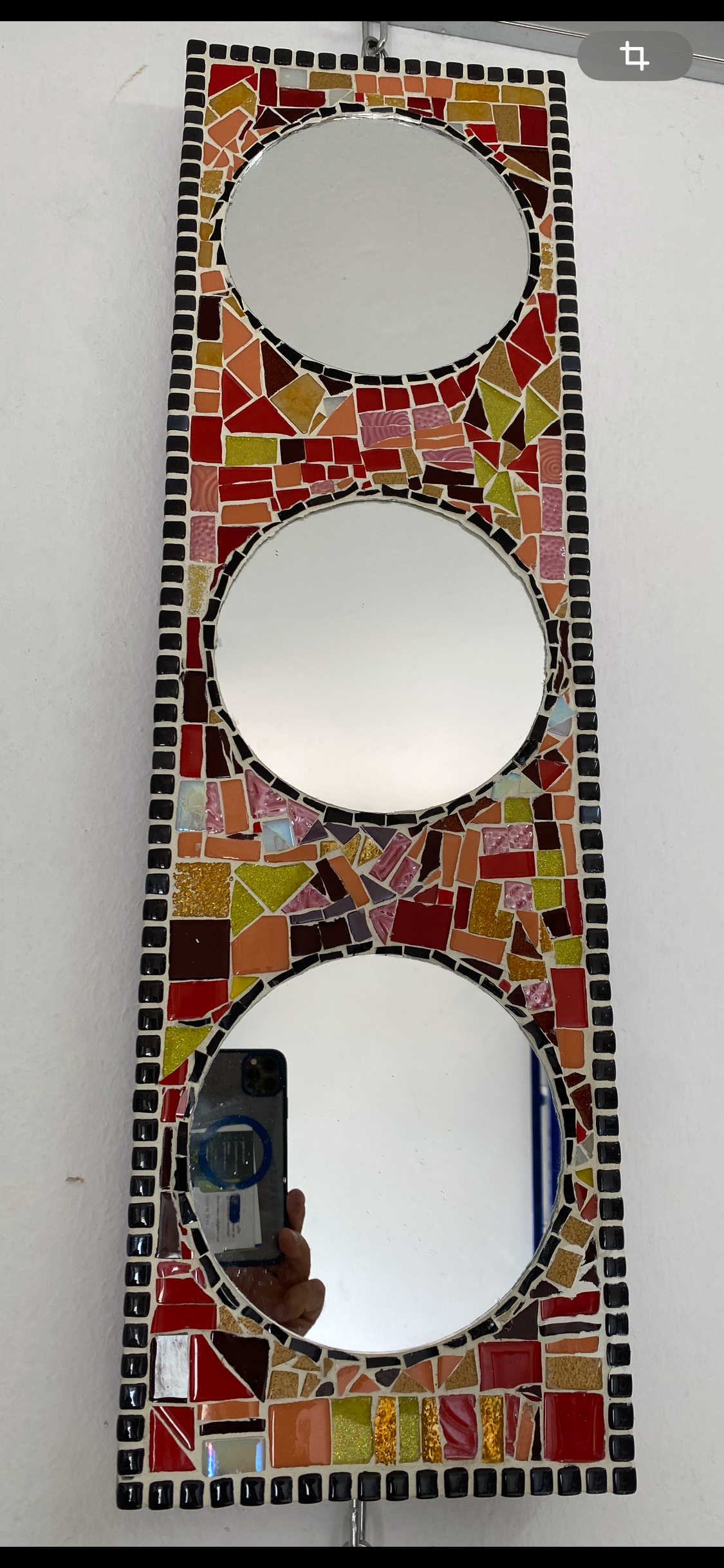Miroir rectangulaire en mosaïque 